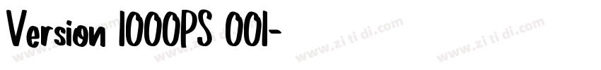 Version 1000PS 001字体转换